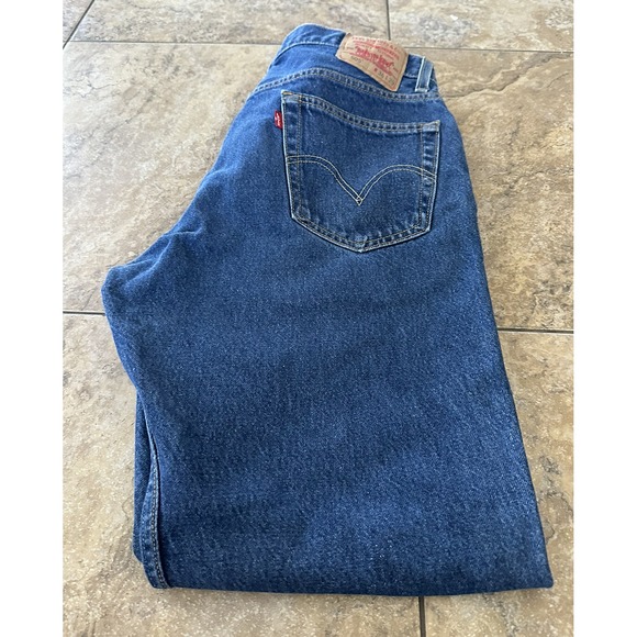 Levi's Other - Levi's Jeans Men's 36x29 505 Regular Straight Dark Wash Blue Denim Fit 34X29
